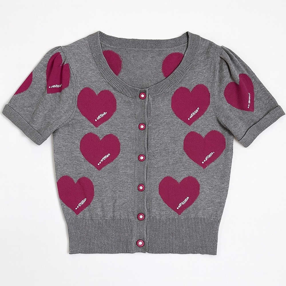 Forever 21 • hearts and pearls cardigan